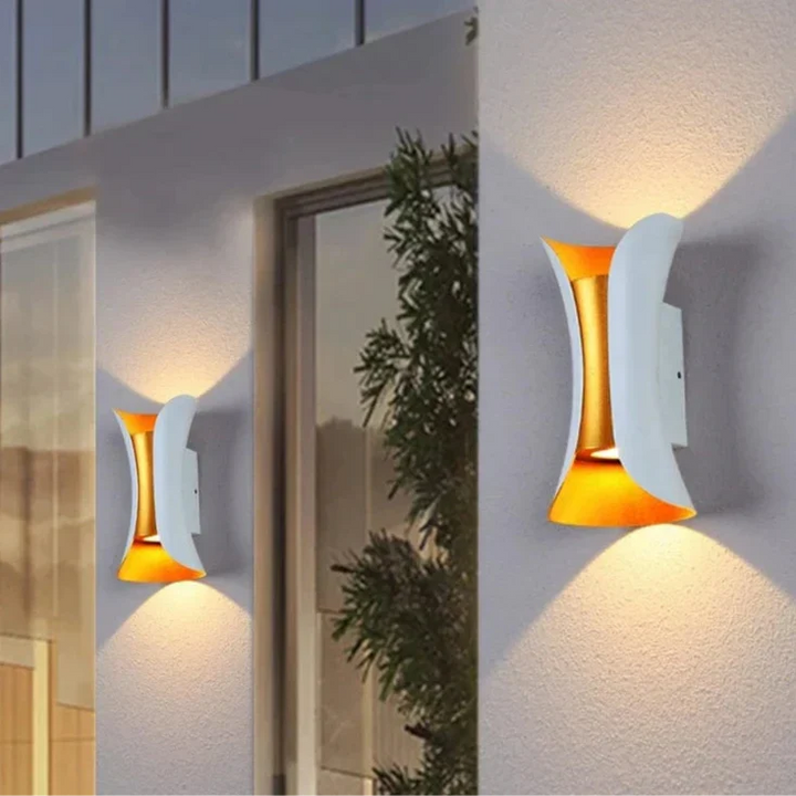 LED Vägglampa Med Modern Design – Vattentät - Aluminium - Inomhus/Utebruk