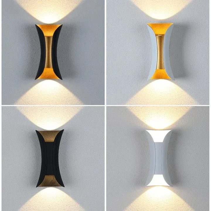 LED Vägglampa Med Modern Design – Vattentät - Aluminium - Inomhus/Utebruk