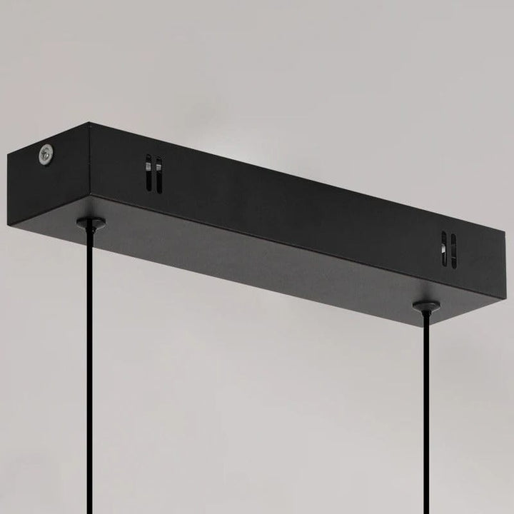 Modern svart taklampa med justerbar höjd – minimalistisk design - aluminium och silikon - perfekt för kök och matsal