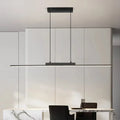Modern svart taklampa med justerbar höjd – minimalistisk design - aluminium och silikon - perfekt för kök och matsal