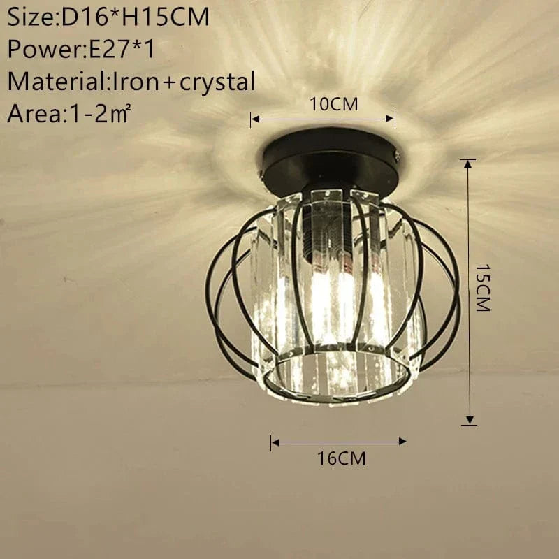 Modern Flush Mount Ceiling Light Fixture – K9 Crystal - LED Kompatibel - Elegant Design - Inomhusbruk - Polerad Krom Finish