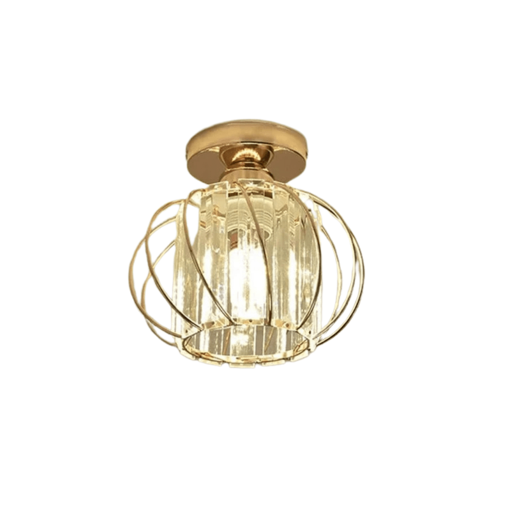 Modern Flush Mount Ceiling Light Fixture – K9 Crystal - LED Kompatibel - Elegant Design - Inomhusbruk - Polerad Krom Finish