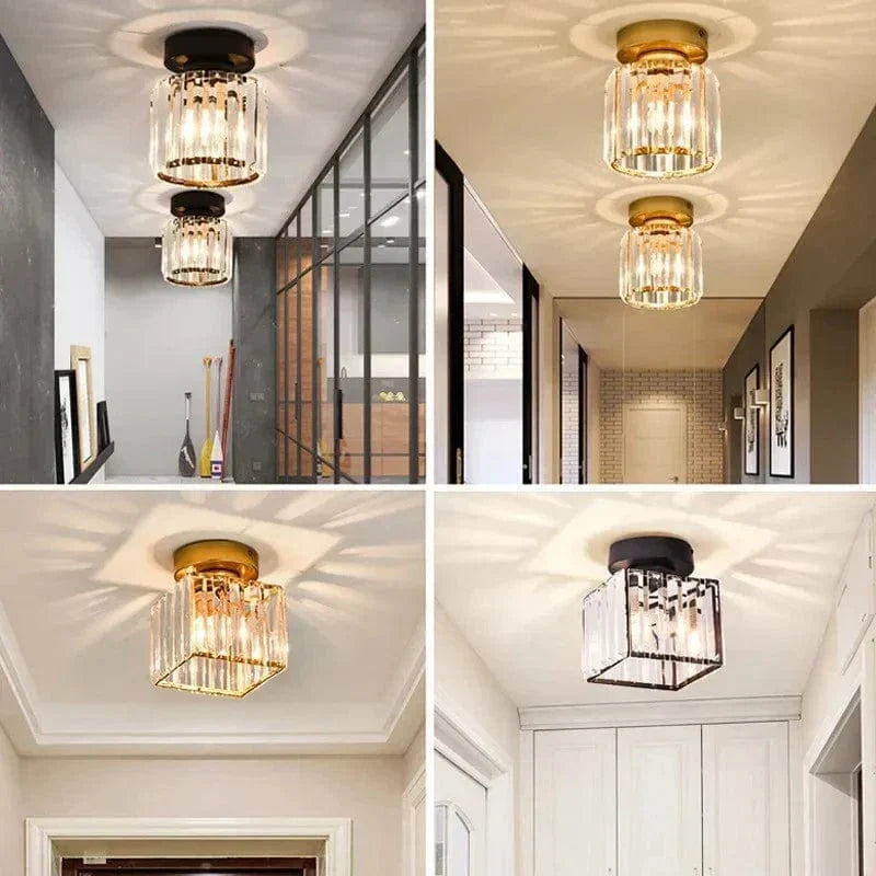 Modern Hängande Taklampa - Retro Stil - E27 Bas - Metall/Glas Skärm - Svart/Guld Finish - Idealiskt För Hemmets Entré/Kök