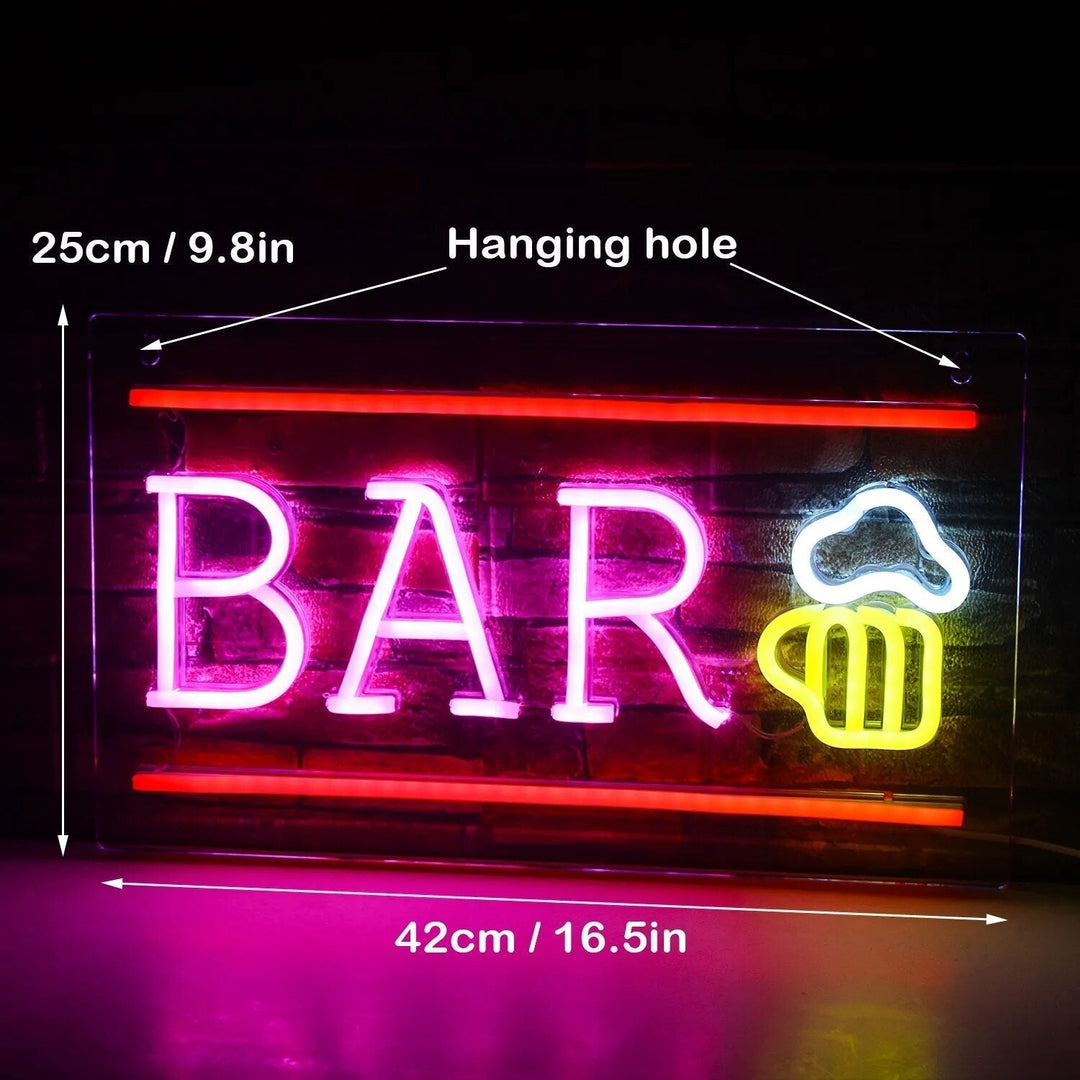 Cocktails &amp; Beer LED Neon Skylt – Livlig USB-drivet Bar &amp; Fest Dekoration