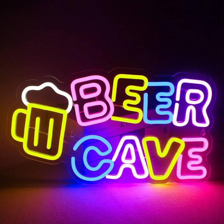 Cocktails &amp; Beer LED Neon Skylt – Livlig USB-drivet Bar &amp; Fest Dekoration