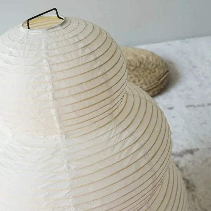 SabiGlow - Lånbar Wabi Sabi Rispapper Golvlampa med justerbart stativ