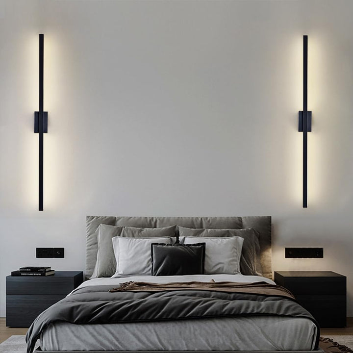 Industriell minimalistisk lång LED järn vägglampor för samtida vardagsrumsinredning och stilfull belysning